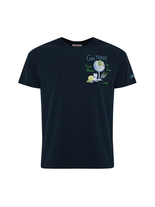 T-shirt con stampa e ricamo Gin Tonic Mc2 Saint Barth | TSHIRT MAN04971H GIN GLASS 61 EMB